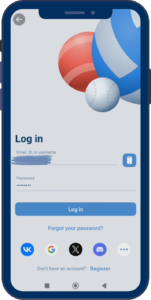 1xBet App Screenshot Log-in
