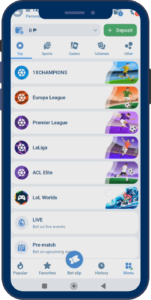 1xBet App Screenshot